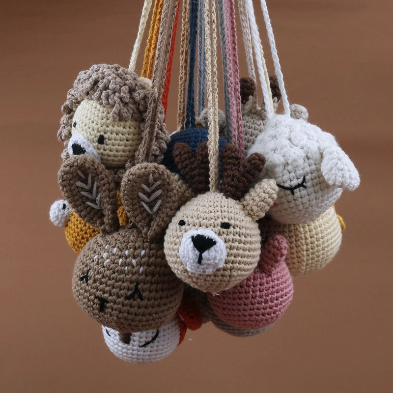 1pc Baby Play Gym Frame Hanging Rattle Toys Crochet Stuffed Animal Bed Mobile Rattle for Newborn Kids Fitness Rack Room Decor