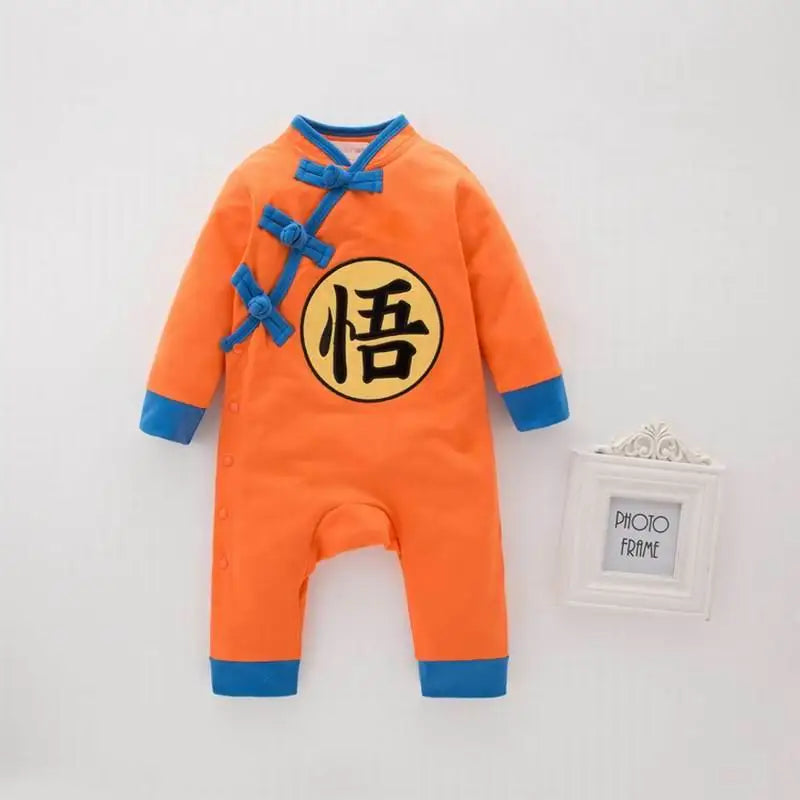 2021 Spring New Baby Boy Romper Cotton Chinese style Long Sleeve Romper Newborn Overalls Baby Clothes 0-2Y E12391
