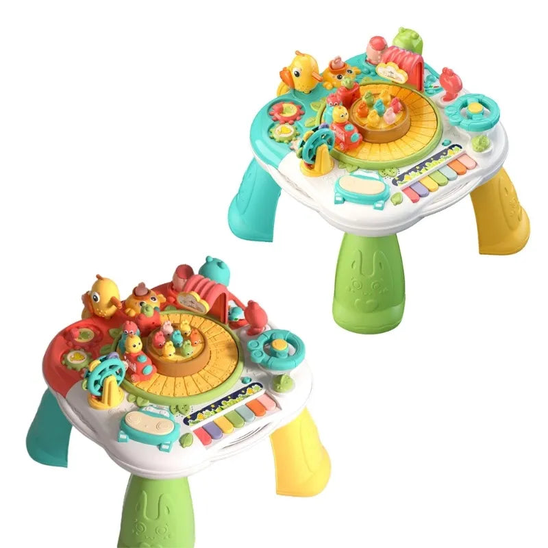Baby Activity Table Musical Learning Toy Boy Girl Play Center Size 13x13x11 Inch