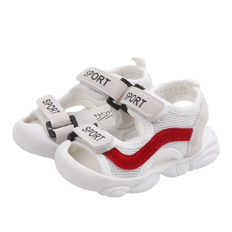 Kids Shoes 1 Pair Casual Children Shoes Baby Boy Closed Toe Summer Beach Sandals Flat Breathable Slip-On