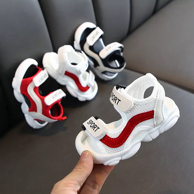 Kids Shoes 1 Pair Casual Children Shoes Baby Boy Closed Toe Summer Beach Sandals Flat Breathable Slip-On