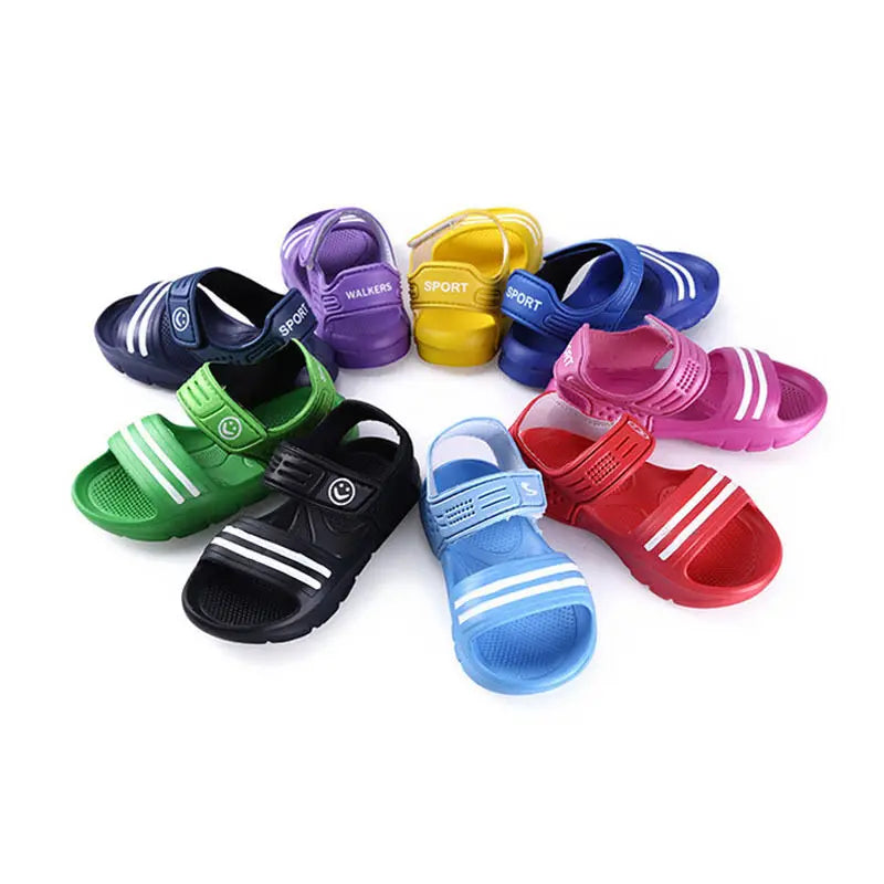 1 Pair Kids Shoes Casual Children Kids Shoes Baby Boy Closed Toe Summer Beach Sandals Flat Flat Breathable Beach Slip-On Shoes