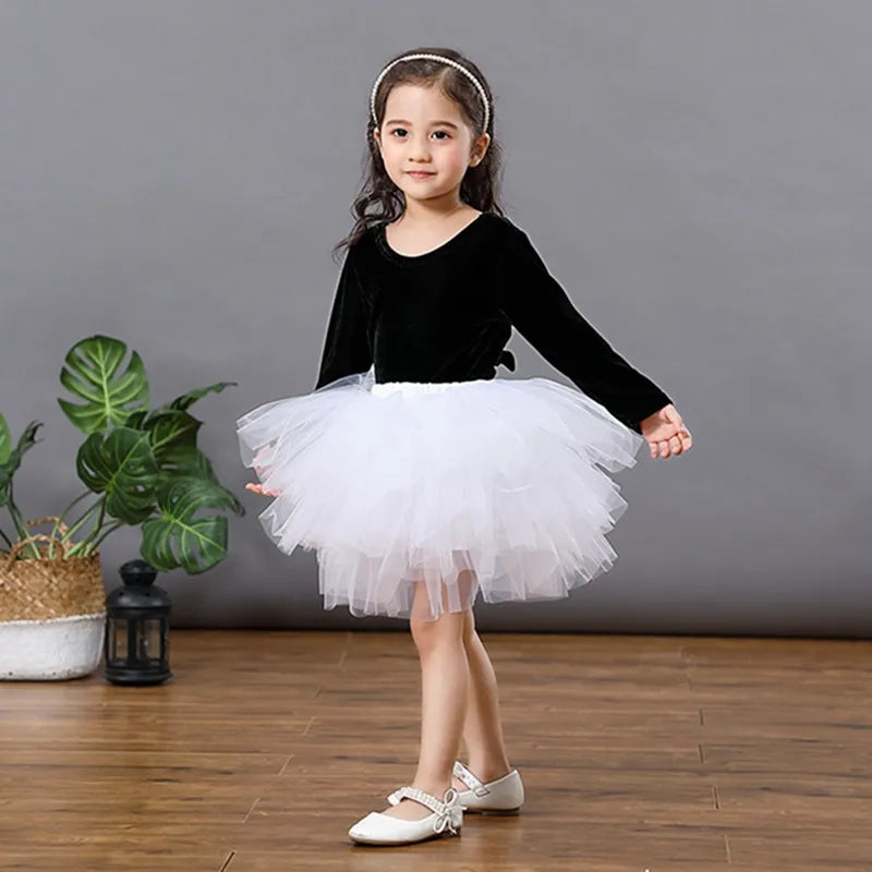Fashion Girls Tutu Super Fluffy 6 Layers Petticoat Princess Ballet Dance Tutu Skirt Kids Cake Skirt Chritsmas Children Clothes