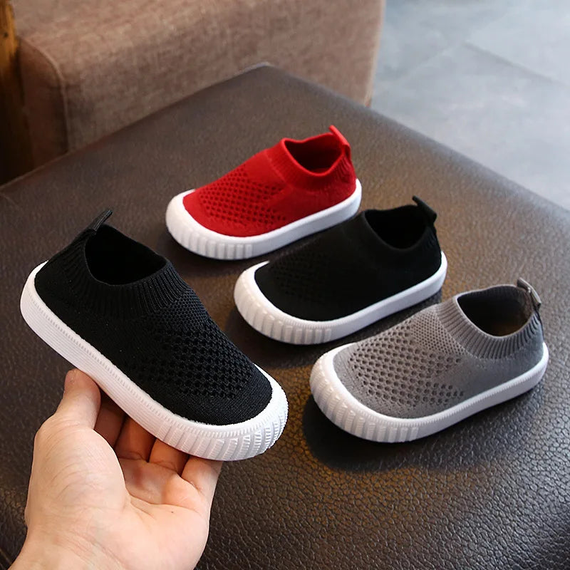 2023 Spring New Solid Color Cartoon Children's Shoes Boys Single Shoes Baby Shoes Girls Cute Breathable Toddler Shoes