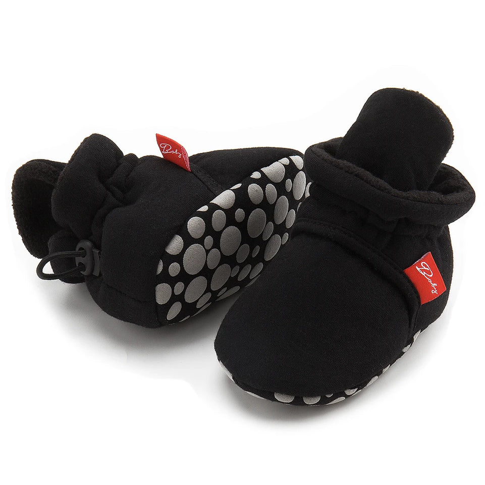Winter Baby Boy Girl Socks Shoes Baby Booties Easy Wear Tight Hook&loop Infant Newborn Walking Fluff Warm Moccasins Zapatos Bebe