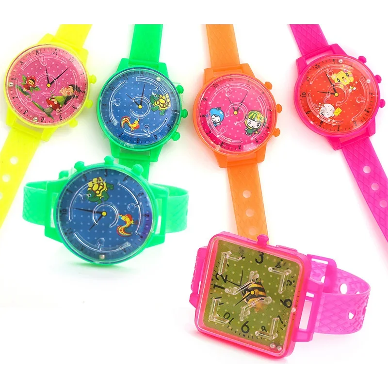 Mini Color Maze Children's Watch Toys Plastic Labyrinth Ball Kids Birthday Party Favors Baby Return Gift Present