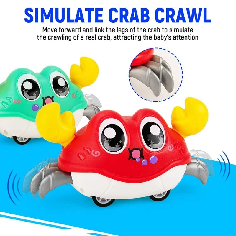 Crawling Crab Tummy Time Baby Sensory Toys Infant Learning Crawl Toddler Development Babies Interactive Walking Birthday Gift