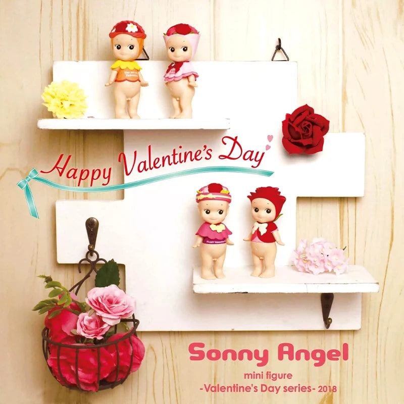 Cute Kewpie Doll Valentine's Day Limited Edition Sonny Angel Animal Action Figure Toys Fox Dog Mouse Original Limited 1 PCS 8 CM