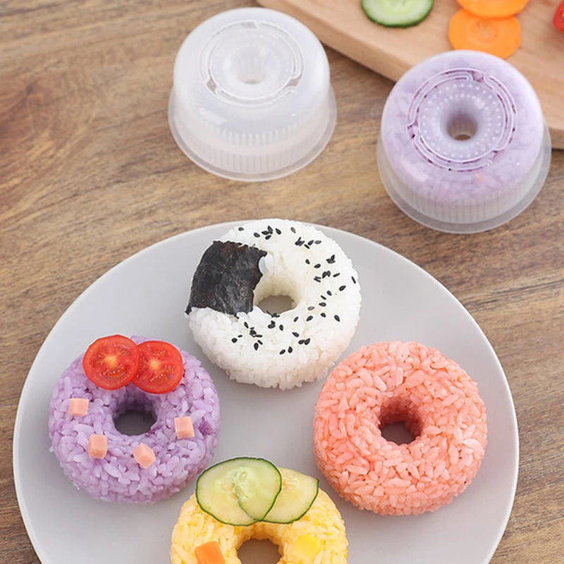 Donut Round Sushi Mold Cute Rice Ball Mold Kitchen Gadgets Baby Kids Children's Breakfast Mold Sushi Bento Accessoires