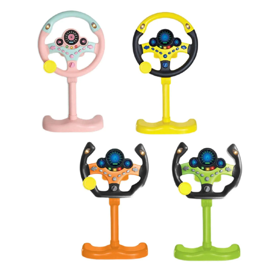 Simulated Steering Wheel for Kids W/Light Music Sounding Toy Kids Interactive Toys Copilot Toy Electric Toys Baby Gifts