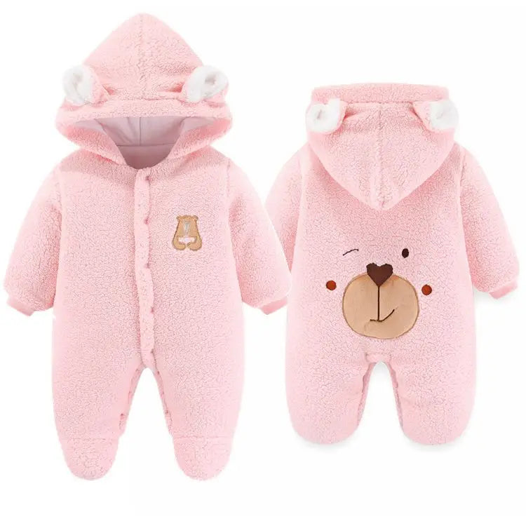 Winter Warm Baby Rompers High Quality Cute Overalls Bodysuit Jumpsuit Newborn Girl Boy Fleece Cotton Thick Kids Infant Clothes